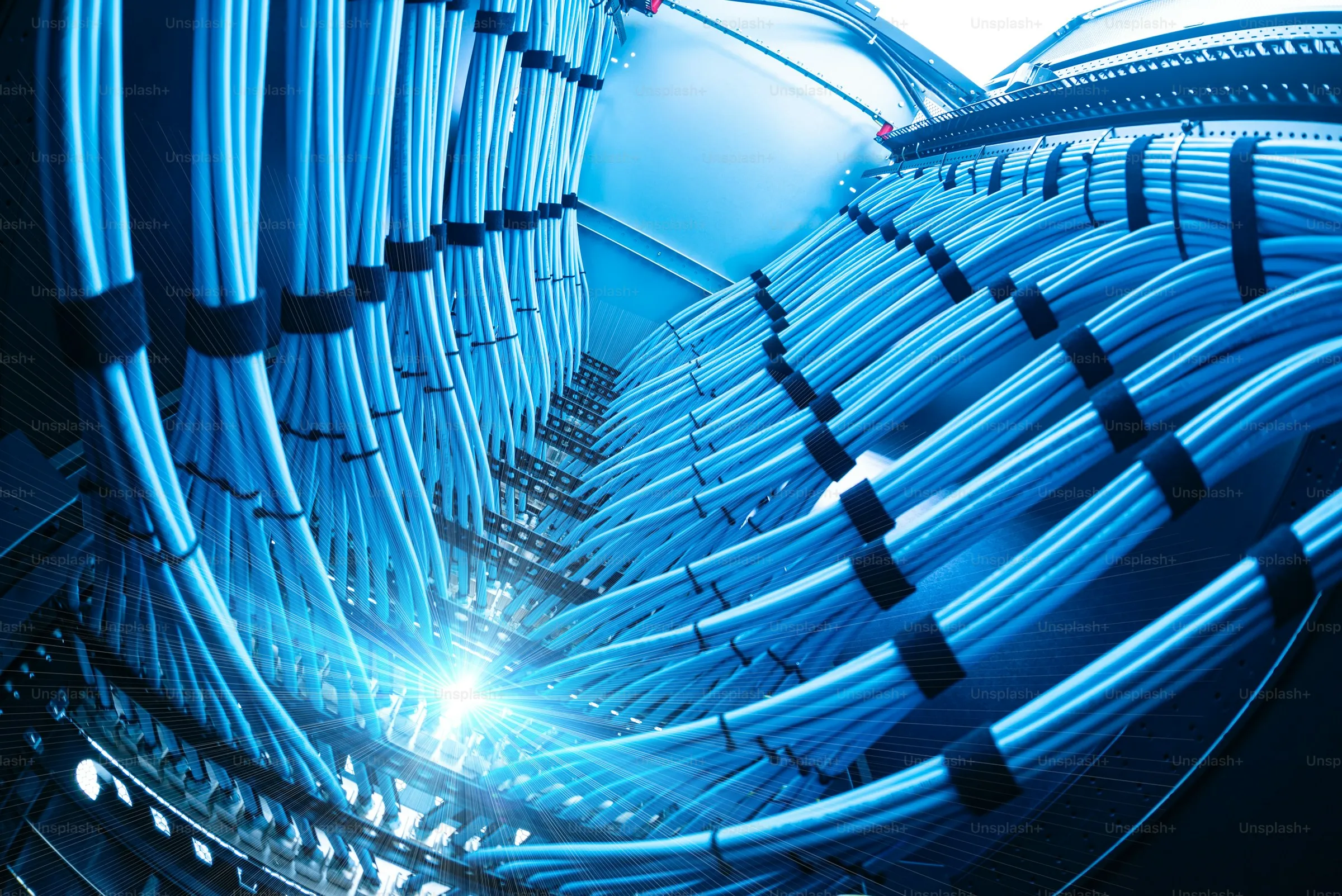 Structured network cabling and server rack installation